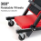 Foldable Mechanics Creeper Seat 36", 150kg Heavy Duty Rolling Garage Stool 4