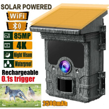 WiFi Bluetooth Solar 4K Trail Camera 85MP Wildlife Hunting Game Cam 2" Screen