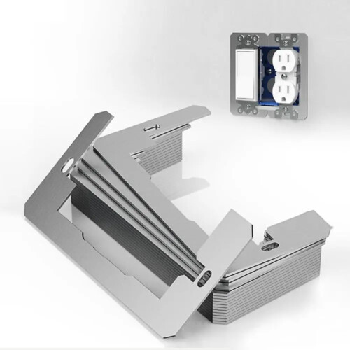 Metal Outlet Box Spacers Wall Plate Leveling Spacers for Loose Electrical Boxes 10 Pack