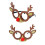 Novelty Christmas Glitter Plush Reindeer Glasses 1