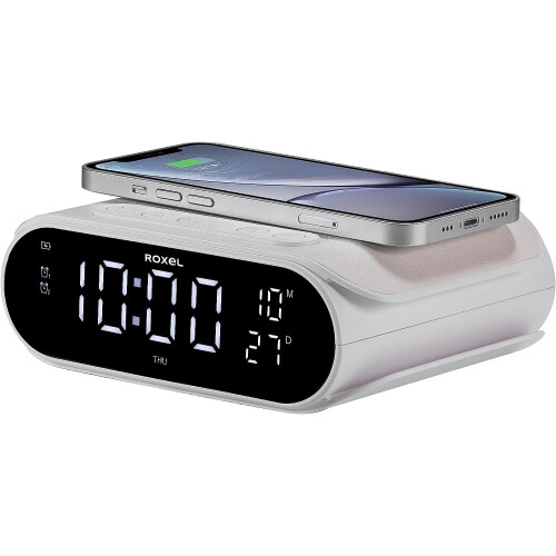 Roxel Alarm Clock With Fast Wireless Charging W/ Night Light - FREE SHIPPING - Roxel