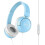 Roxel Roxel RX110 Blue Lightweight On Ear Wired Foldable Headphones with Mic 1