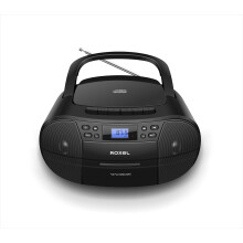 Roxel RCD-S90C Portable CD and Cassette Player with FM Radio,USB Playback, AUX