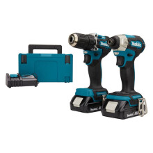 Pack 2 MAKITA DLX2423AJ 18V DDF487 + DTD157 (met batterijen en oplader)