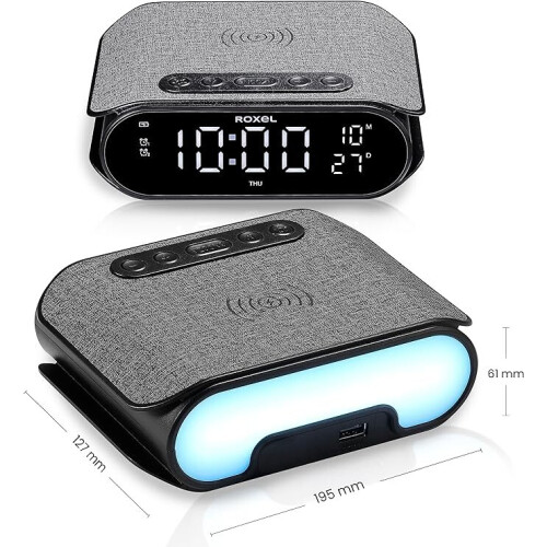 Roxel Alarm Clock With Fast Wireless Charging W/ Night Light - FREE SHIPPING - Roxel 2
