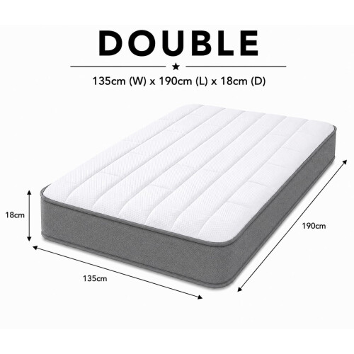 Starlight Beds Grey Tile Double Mattress - 135x190x18cm 2