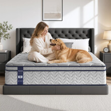 TVVTO Small Double Hybrid Mattress 4FT - 10.2Inch Medium Firm 120x190x26cm