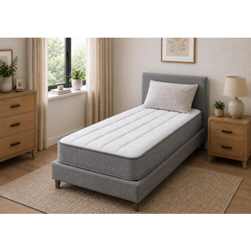 Starlight Beds Grey Tile Small Single Mattress - 75x190x18cm 1