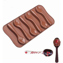 Lepelvormen, set van 1, voedselveilige siliconenvormen, chocolade-ijs- en geleivormen, feestdecoraties, zelfgemaakte muffinsnoepjes, bakgerei Zekai