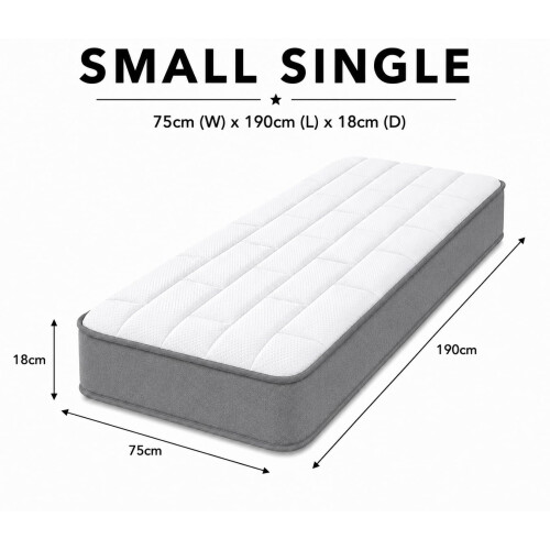 Starlight Beds Grey Tile Small Single Mattress - 75x190x18cm 2