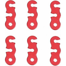 Tendicorda in lega di alluminio per tiranti, fibbia antivento per corda da tenda, accessorio per escursionismo e campeggio (6 pezzi, rosso)