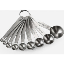 9 cucchiai dosatori: cucchiai dosatori U-Taste in acciaio inox 18/8 (1/16 cucchiaino, 1/8 cucchiaino, 1/4 cucchiaino)