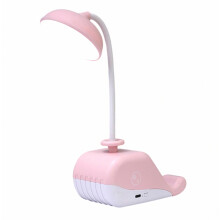 Cartoon-Wal-Nachtlicht, USB-Typ-C-Schnelllade-Schreibtischlampe mit biegsamer Handyhalterung