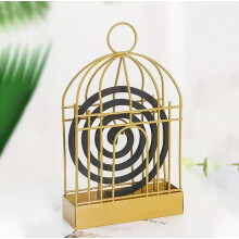 Metal Birdcage Mosquito Incense Holder Mosquito Killer Screw Holder (Golden)