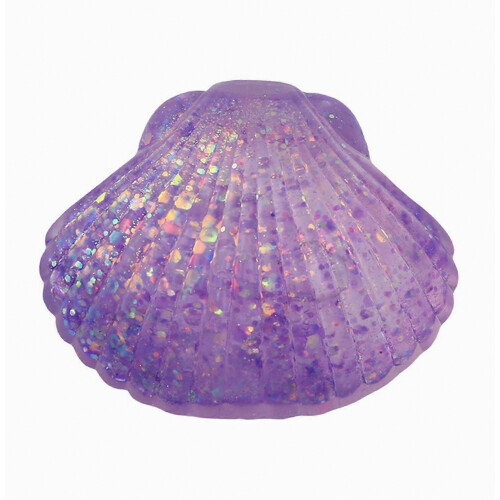 4PCS Mini Glitter Shell Squeeze Toy – Ocean Shell & Soft Stretchy – for Stress Relief & Fidget