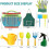 Gartenspielzeug für Kinder, Garten- oder Strandtasche, Kindergärtnern, Gartengeräte, Kindergärtner-Set, Kindergärtner-Set 2
