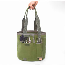 Borsa porta attrezzi da giardinaggio con tasche - Secchio porta attrezzi da giardino da donna, in robusta tela, grande set porta attrezzi da giardinag