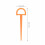 Orange Plastic Tent Stakes Heavy Duty Use Camping Stakes 4Pcs Reusable 2