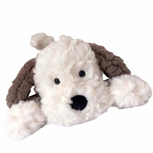 Peluche Chien Douce Peluche Animal en Peluche Mignon Chiot Gris