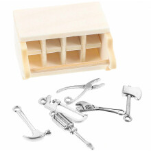 Miniatyyrityökalut Nukkekodin tarvikkeet Koristeluun 1Setti Miniatyyrityökaluja Työkalulaatikolla
