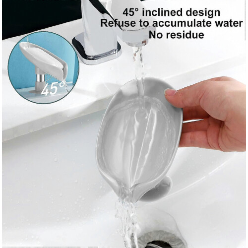 2pcs Self Draining Soap Dishes Holder,premium Silicone Soap Dish Bar Soap Holder 2