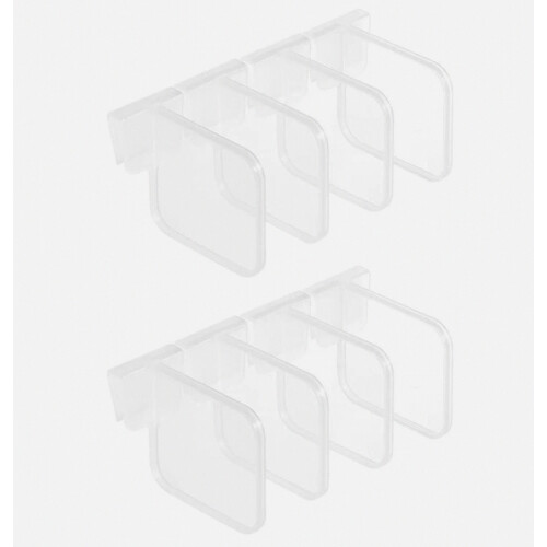 8PCS Plastic Refrigerator Dividers Organizer Adjustable Snap-on Storage Box Refrigerator Pantry Grid
