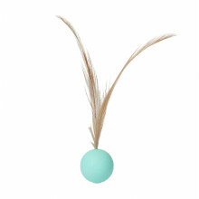 palline rimbalzanti per gatti, palline in silicone, giocattoli da masticare per gatti con piume, palline interattive e silenziose per gatti da interno
