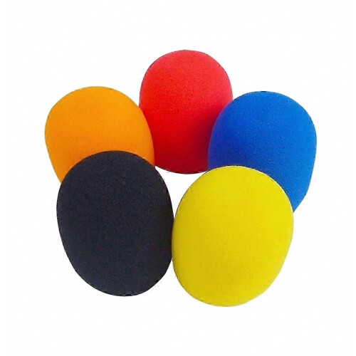 5 Pcs Assorted Color Replacement Headset Microphone Cushion Pads Windscreen Cover