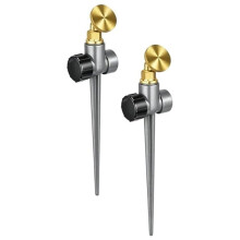 2 St 360 Metallspridare i Mässing, Rostfri Spikbas i Zinklegering, Justerbart Vattenflöde, 2 M Radie.