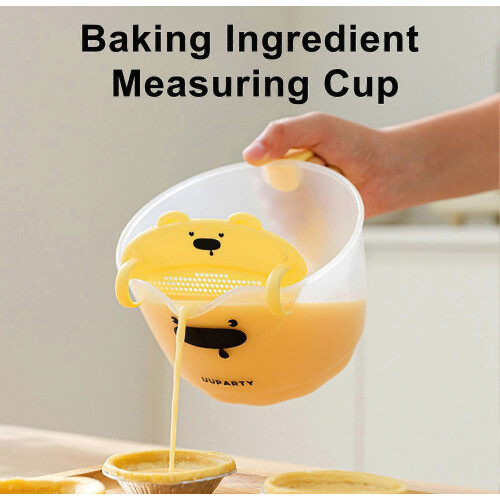 Measuring Cup Bear Shape Egg Beater with Filter Food Grade PP Draining Cup Rice And Fruit Basket Washing Tools 2