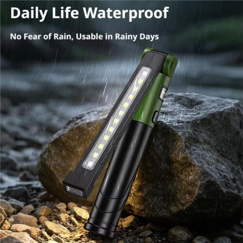 LED COB Flashlight Rechargeable Light Magnetic Base Foldable Flashlight Digital Power Display Waterproof Repair Lamp 2