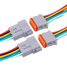 2 Jeux de Connecteurs Mâles et Femelles Série DT à 12 Broches (Précâblés), Adaptés au Câblage Électrique Automobile