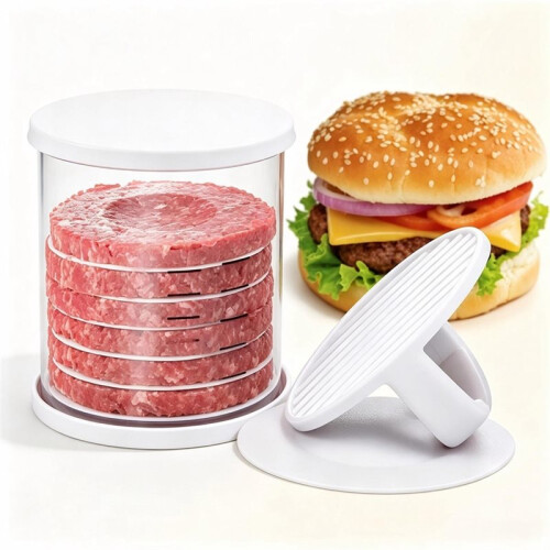 Set per Preparare Hamburger con Pressa e Contenitore per La Conservazione 2