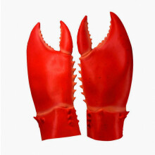 Latex Crab Claw Gloves for Party Cosplay 1Pair Red Animal Costume Accessory