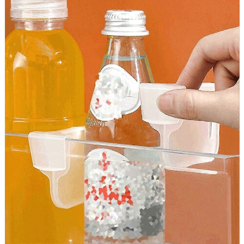 8PCS Plastic Refrigerator Dividers Organizer Adjustable Snap-on Storage Box Refrigerator Pantry Grid 2