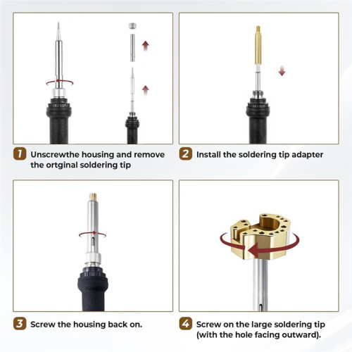 Joystick Soldering Iron Tip with Adapter for P4 P5  Series X  Controllers Repair Tool 1