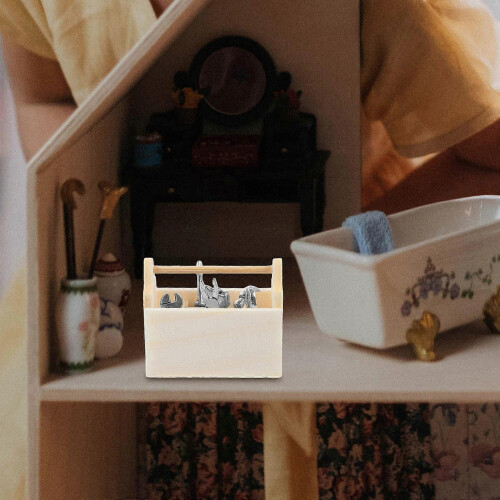 Miniature Tools Dollhouse Accessories for Decoration 1Set of Miniature Tools with Tool Box 2