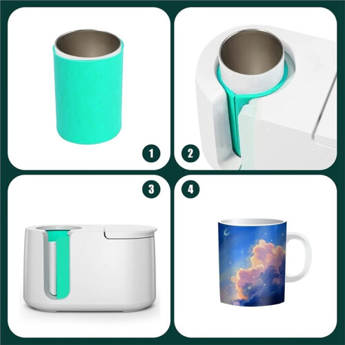 Adesivo para Sublimação em Copos Térmicos para Prensa de Canecas para  - 3 Espessuras para Transferências Perfeitas (9,8 X 4,7 Polegadas)