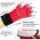 Silicone Bbq Cooking Gloves Kitchen Oven Mitts 1 Pair Orange 2