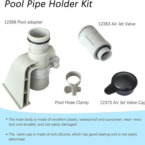 637R 12363 Adjustable Pool Hose Adapter with Plunger Valve for Pools, Improve Water Efficiency 2