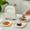 Spit Bone Dish Snack Plates with Stackable Base Food-Grade Plastic Dishes for Fruit Nuts Bones（White） 4