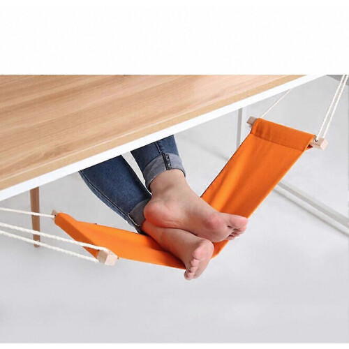 Mini Footrest Foot Hammock Under Desk With Canvas Fabric Best For Work Or Rest 1