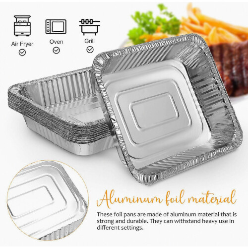 Aluminum Foil Roasting Pans for Baking Use 10Pcs Deep 2
