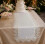 Runner in pizzo per decorazioni – Eleganti nappe e tessuto jacquard – per dessert e buffet 4