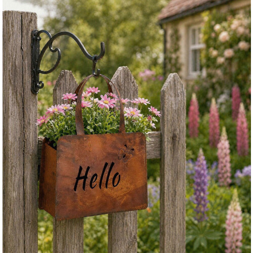 secchiello per piante grasse da appendere – Design a borsa – per ingresso e giardino di casa 2