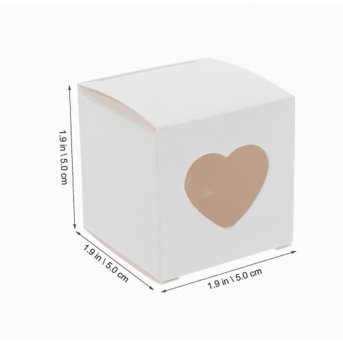 Heart-Shaped Snack Box Wedding Style 16Pcs White 1