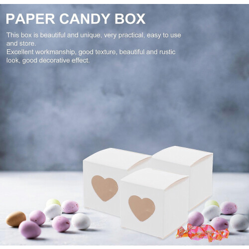 Heart-Shaped Snack Box Wedding Style 16Pcs White 2