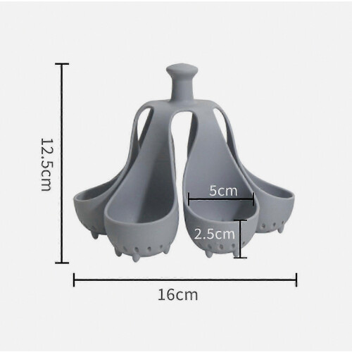 4 Silicone Egg Steamer Tray High Temp Resistant Egg Boiler for Fast Cooking Anti-Scald Handle 2