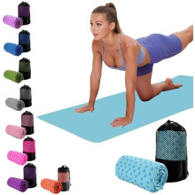 Oaygat Yoga Towel Sweat Absorbent Non-slip Yoga Towel with Grip Dots Quick-drying Yogas Mat Cloth Hot Yoga Towels Breathable Yoga Mat with Mesh Carry