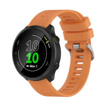 Wownadu 20mm Watch Strap Compatible for Garmin Forerunner 55/245 /165/645, Replacement Silicone Straps Orange Waterproof Sport Band for Women Men, Ac